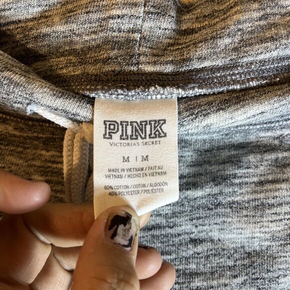 Victorias Secret PINK side metal BLING Shorts Marled White beach coverup pool S - Picture 5 of 9